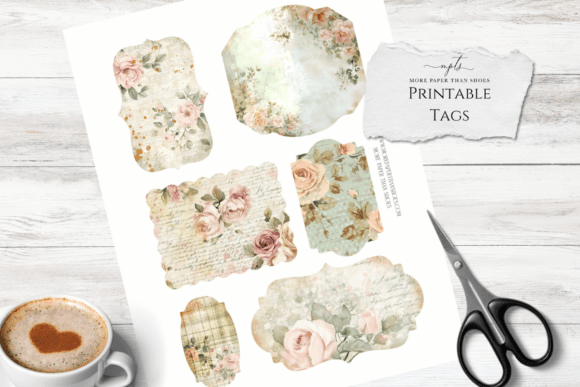 Add Timeless Charm: Vintage Rose Tags for Your Crafts