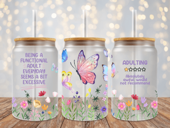 Adulting Butterflies Libbey Glass Wrap: A Design That Gets It