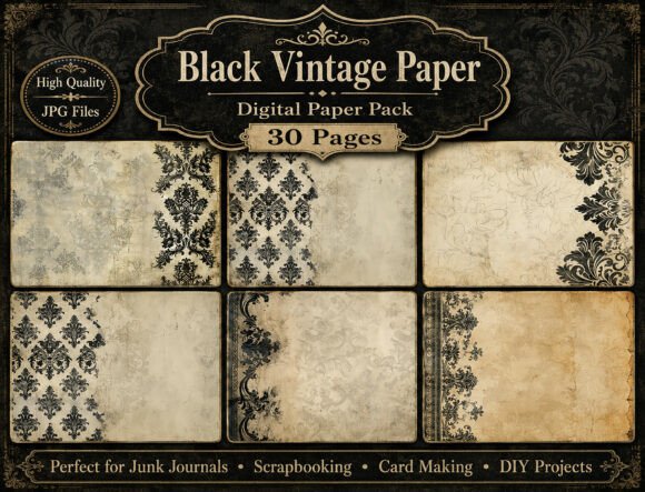 Black Vintage Ornate GruDigitalnge Set: A Deep Dive into Aged Elegance