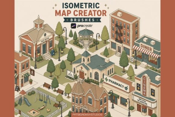 Build Charming Isometric Worlds with Procreate Brushes