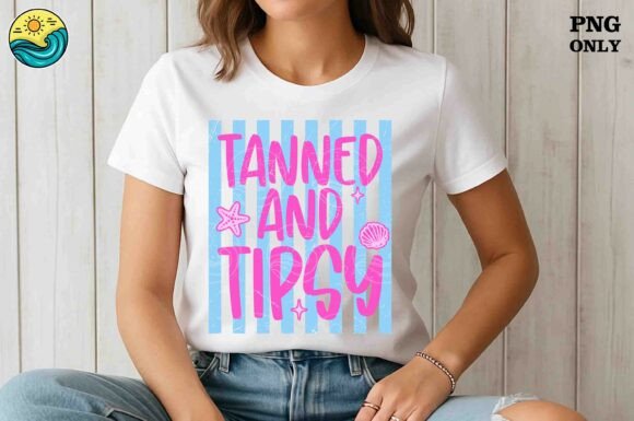 Capture Ultimate Vacation Vibes with Tanned and Tipsy Summer Vacation BluePng