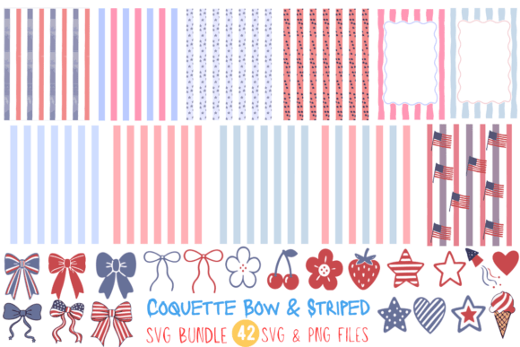 Celebrate in Style: The Coquette Bow & Striped 4th of July Bundle