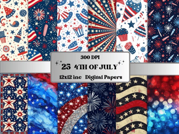 Infuse Your Designs with American Spirit: The 4th of July Patriotic Digital Paper Collection
