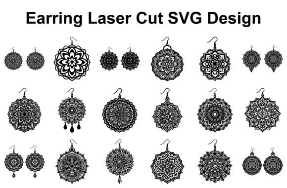 Mandala Earrings SVG Bundle Pack: Your Key to Intricate Jewelry