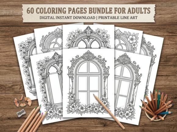 Ornate Victorian Windows: A Gateway to Relaxing Artistry