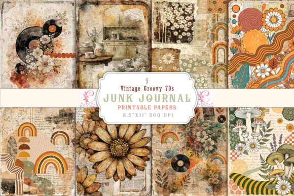 Rediscover the 70s with These Junk Journal Pages