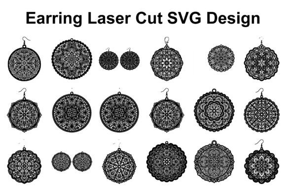 Round Mandala Earring SVG Bundle: 20 Intricate Designs for Your Craft