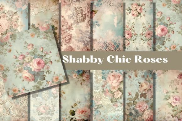 Timeless Beauty: Shabby Chic Vintage Roses Backgrounds