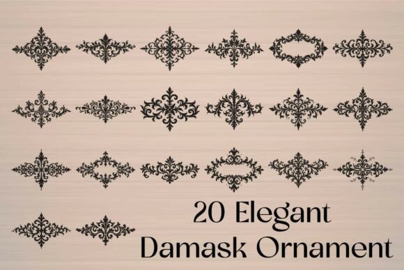 Unlocking Elegance with the Vintage Damask Divider SVG Bundle