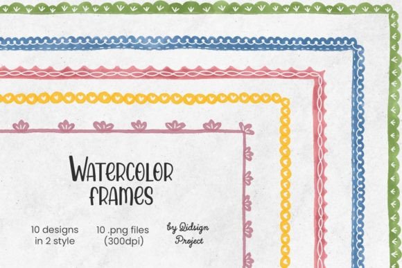 Watercolor Frames & Hand Drawn Borders for Creative Projects